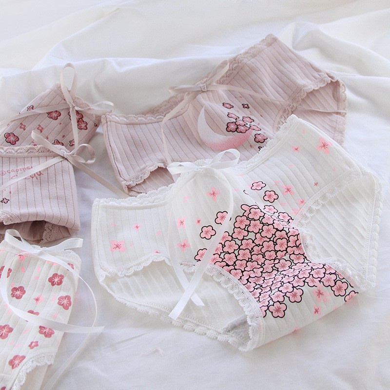 Quần Lót Nữ Cotton Hoa Anh Đào Xuất Nhật - Hàng Loại Đẹp.