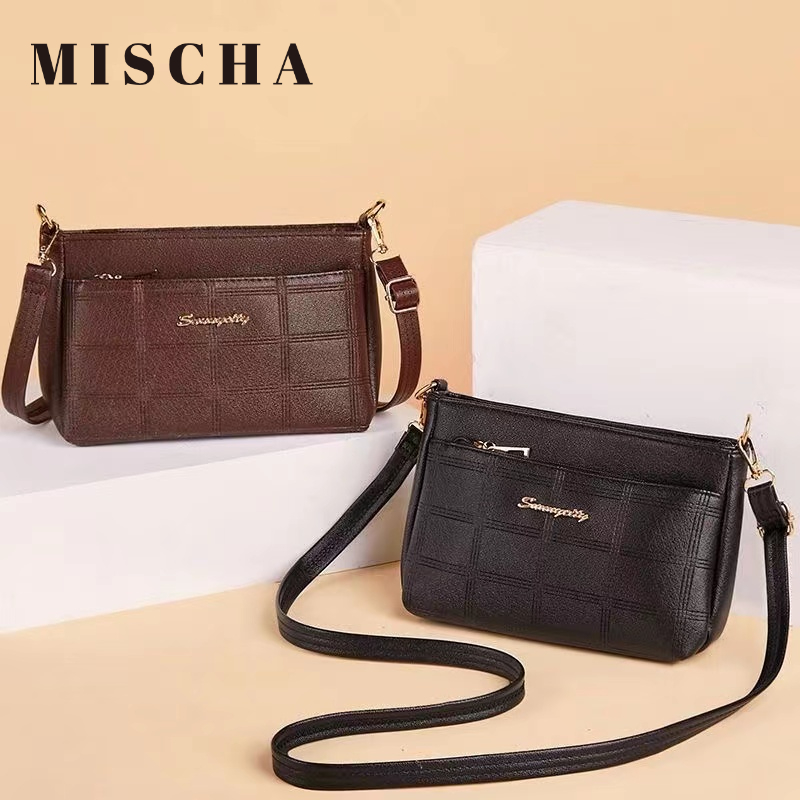 MISCHA Túi Xách Da Mềm Nhiều Ngăn Sức Chứa Lớn Dành Cho Nữ Trung Niên