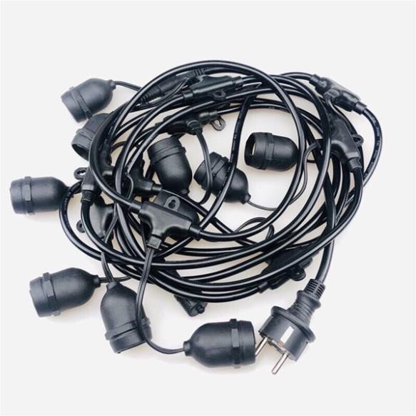 Dây đèn LED trang trí chống nước 5m 10 đui ngoài trời - Đèn ngoài trời ở Đà Lạt