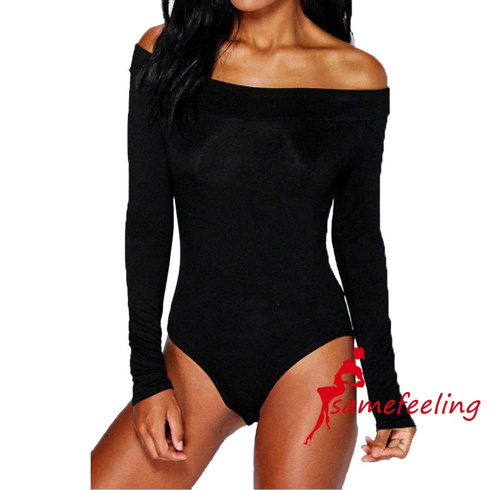 Bodysuit nữ tay dài hở vai thời trang quyến rũ | BigBuy360 - bigbuy360.vn