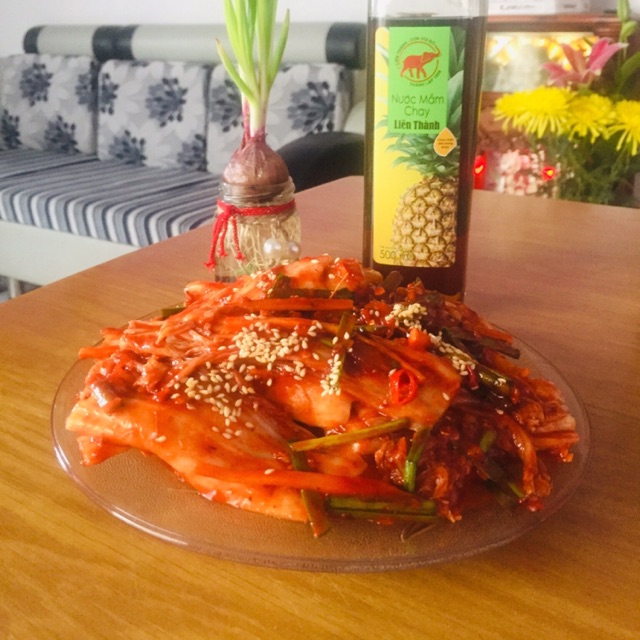 [kimchi chay]1kg kimchi cải thảo chay dùng nước mắm chay Liên Thành