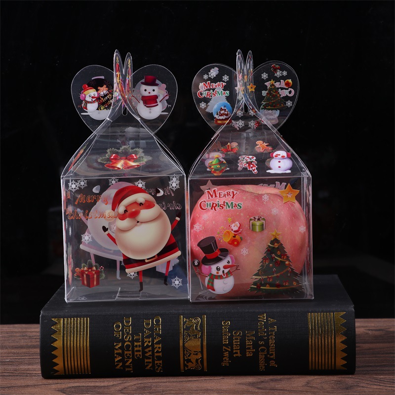 Set 5 hộp quà giáng sinh chất liệu PVC trong suốt sáng tạo