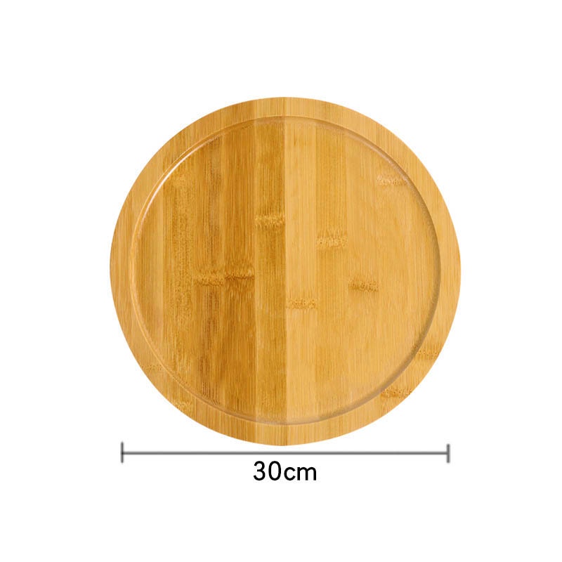 Khay/Dĩa Tre Hình Tròn dùng trong nhà bếp hoặc chụp ảnh