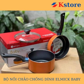 Bộ quánh chảo chống dính elmich baby el610484
