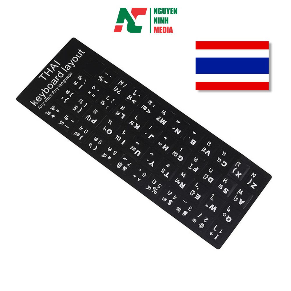 Miếng dán bàn phím tiếng Thái Lan (Thai Keyboard Sticker) | BigBuy360 - bigbuy360.vn