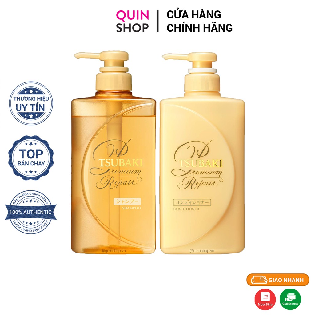 Dầu Gội Và Dầu Xả Phục Hồi, Ngăn Ngừa Rụng Tóc Shiseido Tsubaki Premium Repair Shampoo & Conditioner