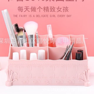 Giỏ đựng mỹ phẩm, đựng đồ nail giỏ 6 ngăn có quai xách tiện lợi