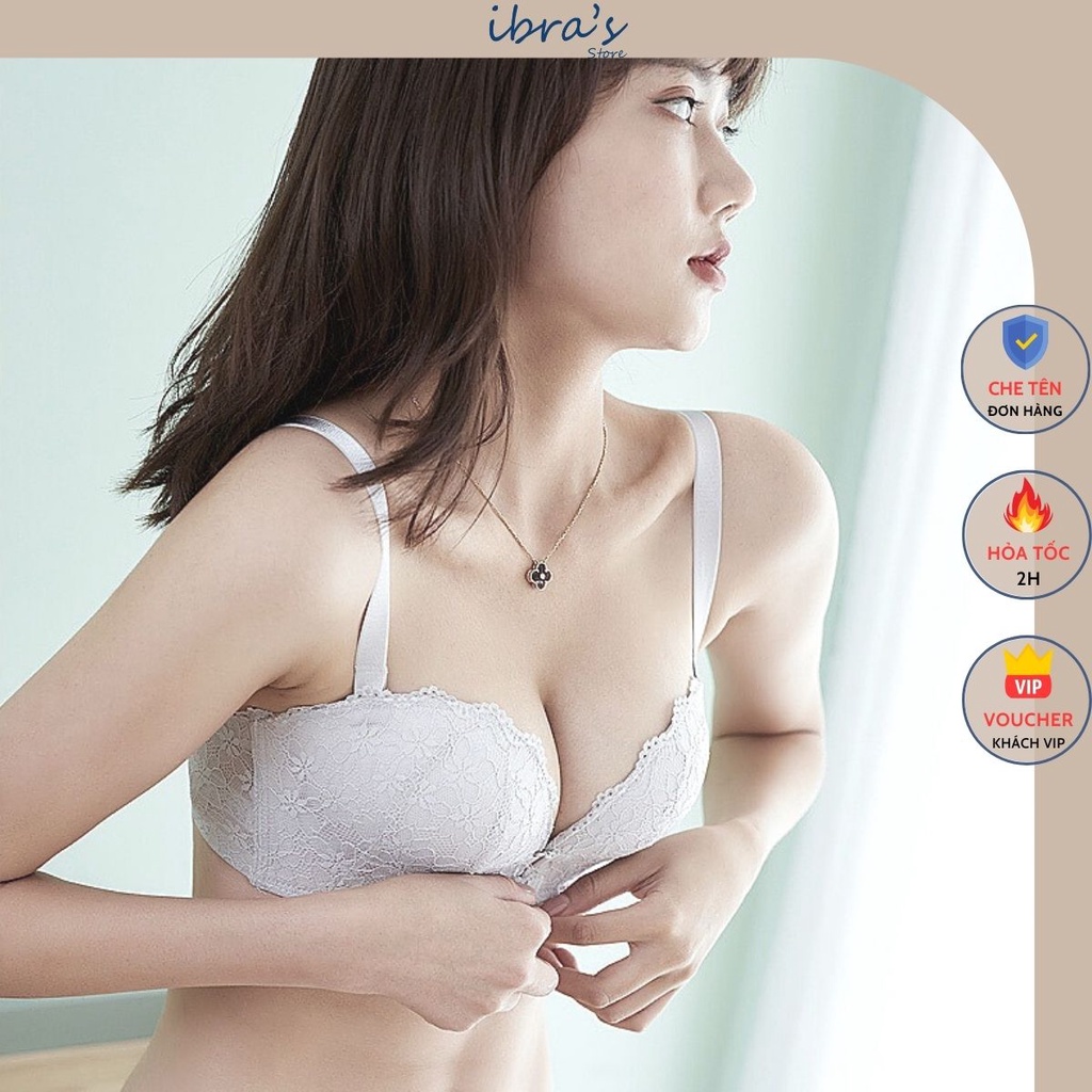 Áo Ngực Không Dây Nâng Ngực iBRA'S STORE Cài Trước Tạo Khe Sexy Chống Tụt cao cấp, Áo Lót Nữ Cúp Ngực Chống Chạy xệ A28
