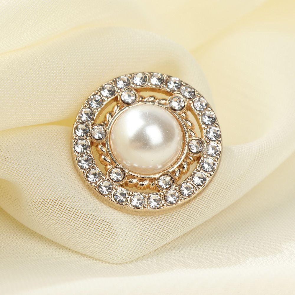 Set 10 Nút May Quần Áo 21mm Bằng Chất Liệu Giả Kim Tuyến Chống Nhăn