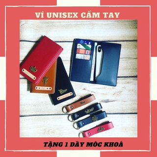Ví Unisex Cầm Tay Nam,Nữ Cao Cấp Khắc Tên