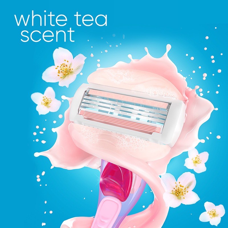 Lưỡi dao cạo cho nữ Gillette Venus Comfortglide White Tea (Bán kẻ 1 cái - Không kèm dao cạo)