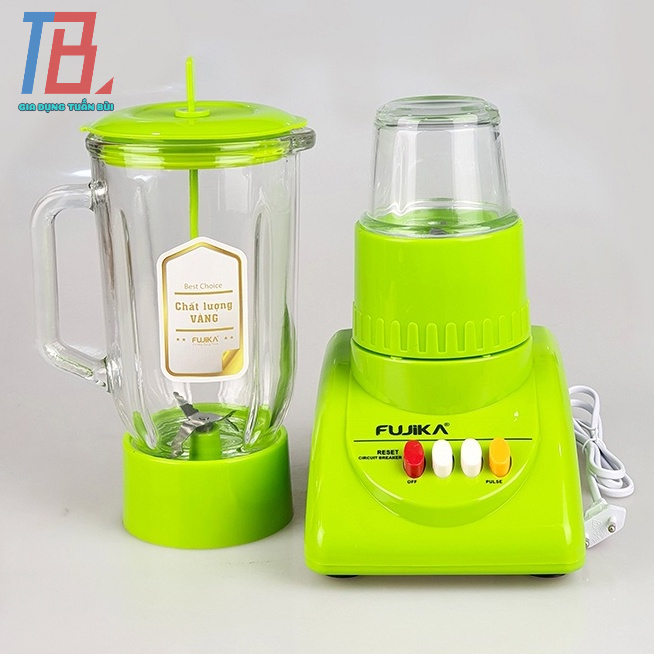Máy xay sinh tố Fujika FJ-9 dung tích 1.2L và cối xay khô nhỏ 0.3L, công suất 300W, màu ngẫu nhiên - Hàng chính hãng