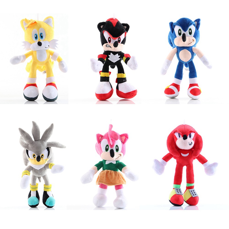 Búp bê nhồi bông hình nhân vật Sonic 30cm đáng yêu