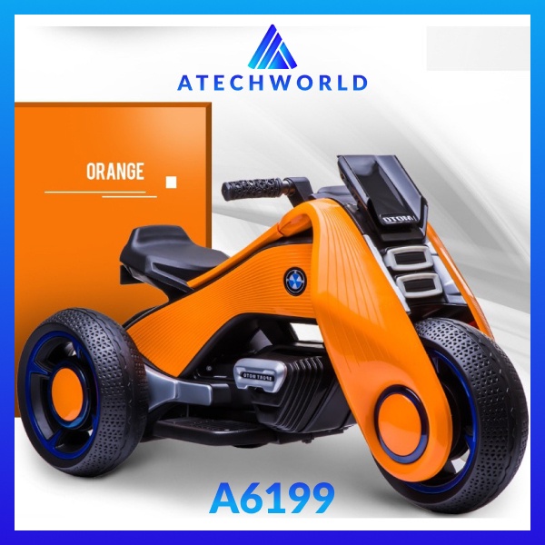 Xe Máy Điện Trẻ Em A6199 Đủ 4 Màu - Hàng Chính Hãng - BH 6 Tháng