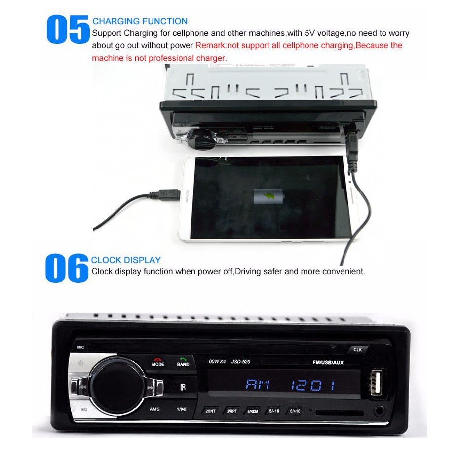 ❤READY STOCK❤Đầu nghe nhạc MP3/ USB/ SD/ AUX-IN/ FM cho xe hơi | BigBuy360 - bigbuy360.vn