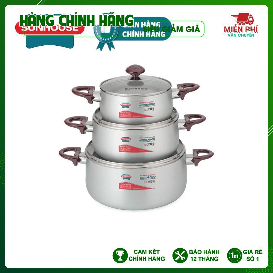 Bộ nồi anod Sunhouse SH8833QT