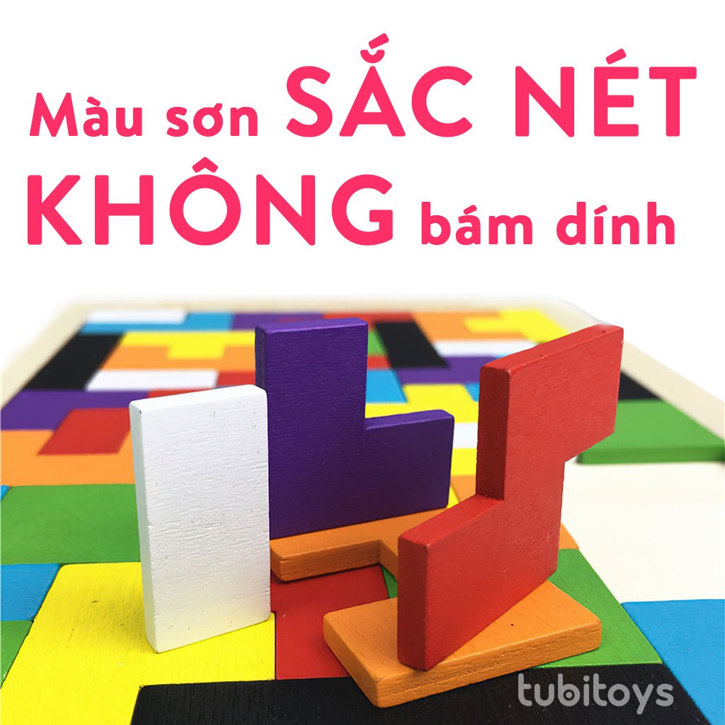 Xếp hình cho bé TUBITOYS Tetris xếp gạch phát triển trí thông minh sáng tạo