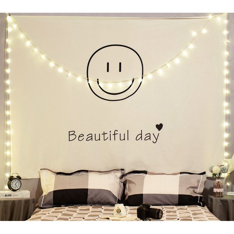 (ĐẸP-SẴN) Vải treo tường trang trí phòng ngủ, vải treo tường decor họa tiết dễ thương nhiều mẫu 130x150cm | BigBuy360 - bigbuy360.vn