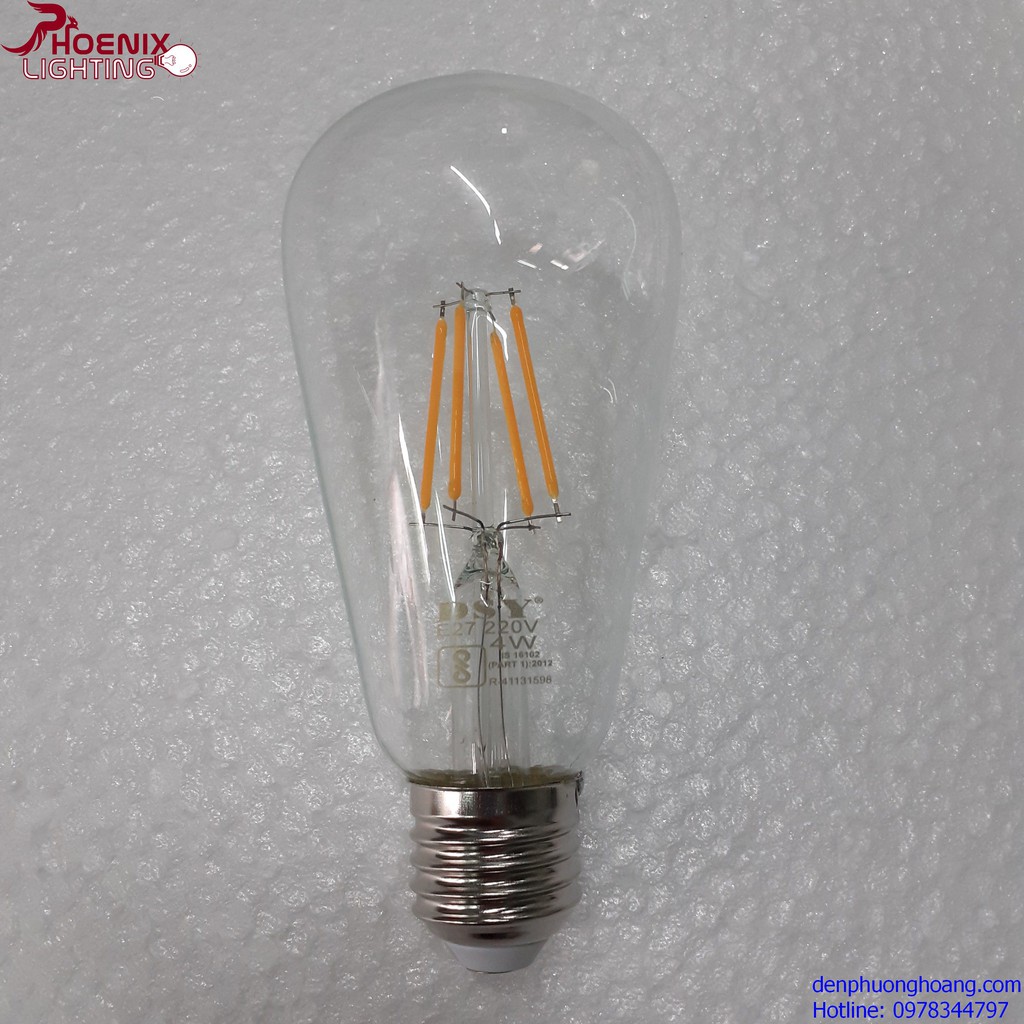Bóng LED Edison ST64 Công Suất 4W Kiểu Dáng Vintage