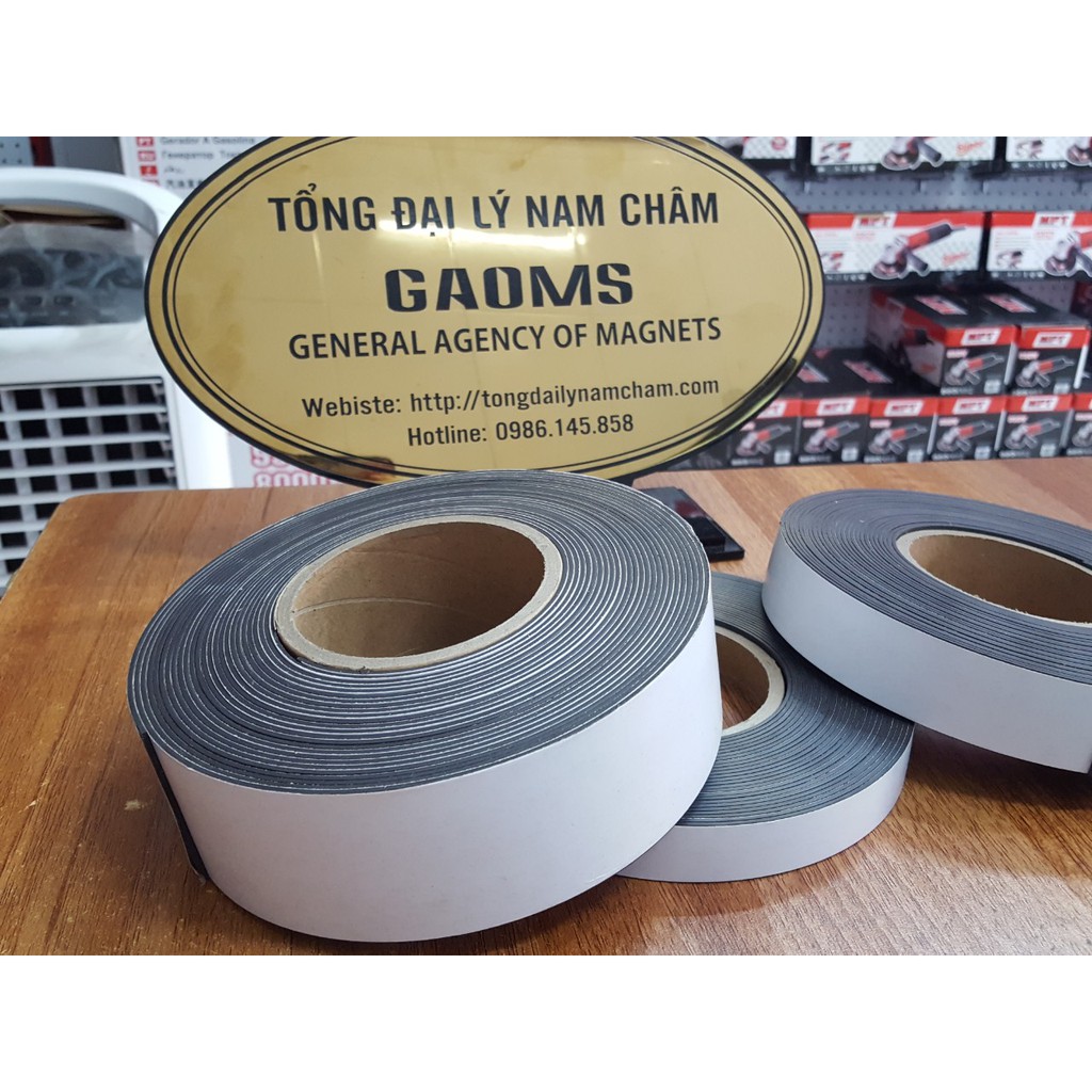 Nam châm băng dính KT 50x1.5x10.000mm(Rộng 5cm, dài 10 mét)