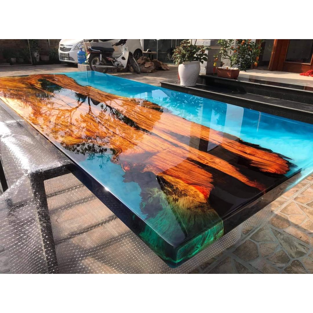 01 kg Keo Epoxy Resin siêu trong, siêu cứng loại đổ khối chiều dày tối đa 5cm