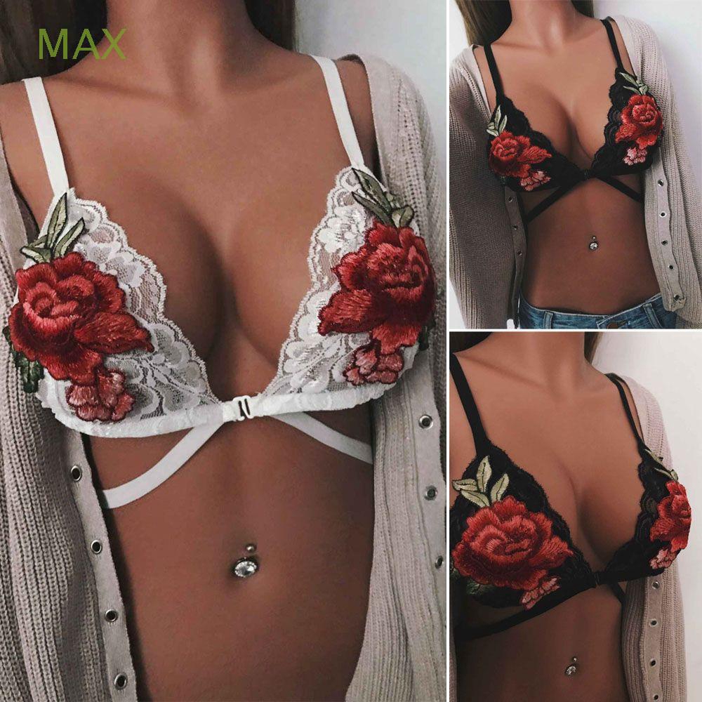 Áo ngực ren thêu hoa hình tam giác quyến rũ