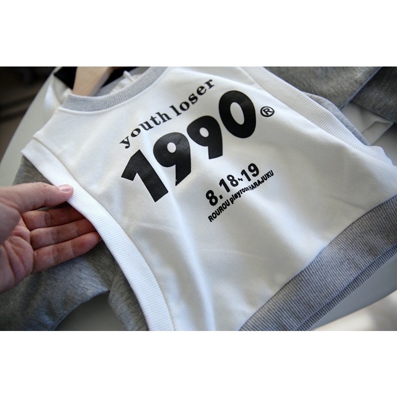 Áo nỉ 1990 phong cách Hàn Quốc cho bé