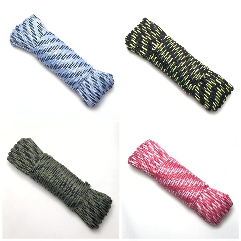 Cuộn 140 mét - Dây Dù 5mm oval ko lõi họa tiết ấn tượng dùng làm macrame, căng lều, thời trang, trang trí