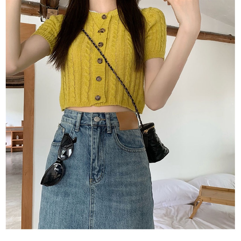 ANTUSON Chân váy jean Dài Lưng Cao Xẻ Tà Mẫu Mới 2023 Thời Trang Mùa Hè Cho Nữ