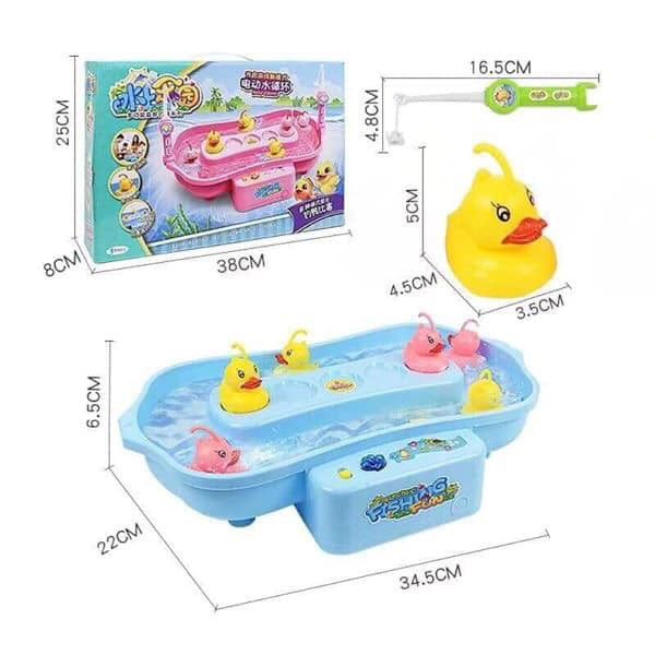 Bộ đồ chơi câu vịt có nhạc và tạo sóng cho bé - câu cá có đèn và hồ nước