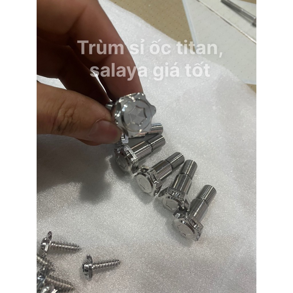 Ốc Chân chống nghiên Inox Salaya gắn xe Honda Yamaha