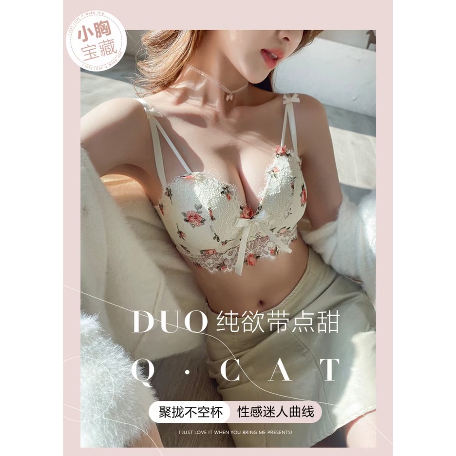 Áo Ngực Latex Phối Ren Thêu Hoa Hồng Có Thể Điều Chỉnh Nâng Ngực Thoải Mái Thời Trang Cho Nữ 32/70AB Cup-38/85AB