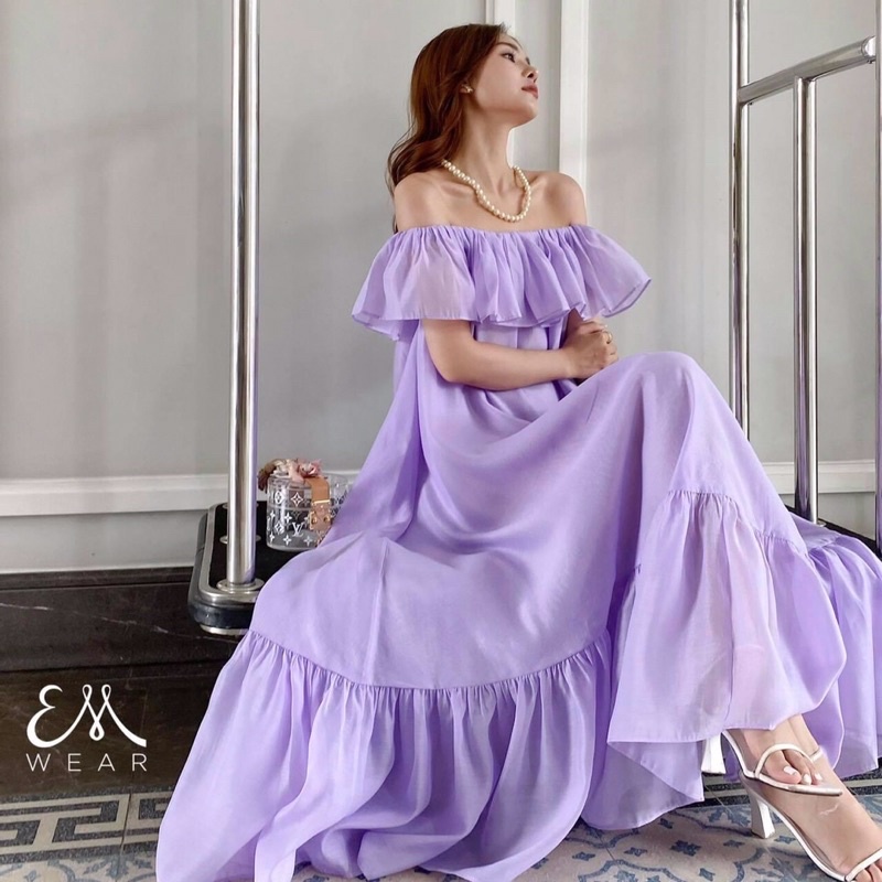 Đầm Maxi Trễ Vai 10 Màu xin