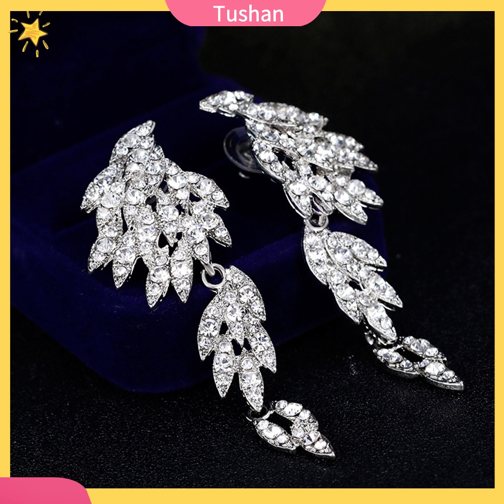 Khuyên Tai Dáng Dài Đính Đá Toàn Diện Thanh Lịch Cho Nữ