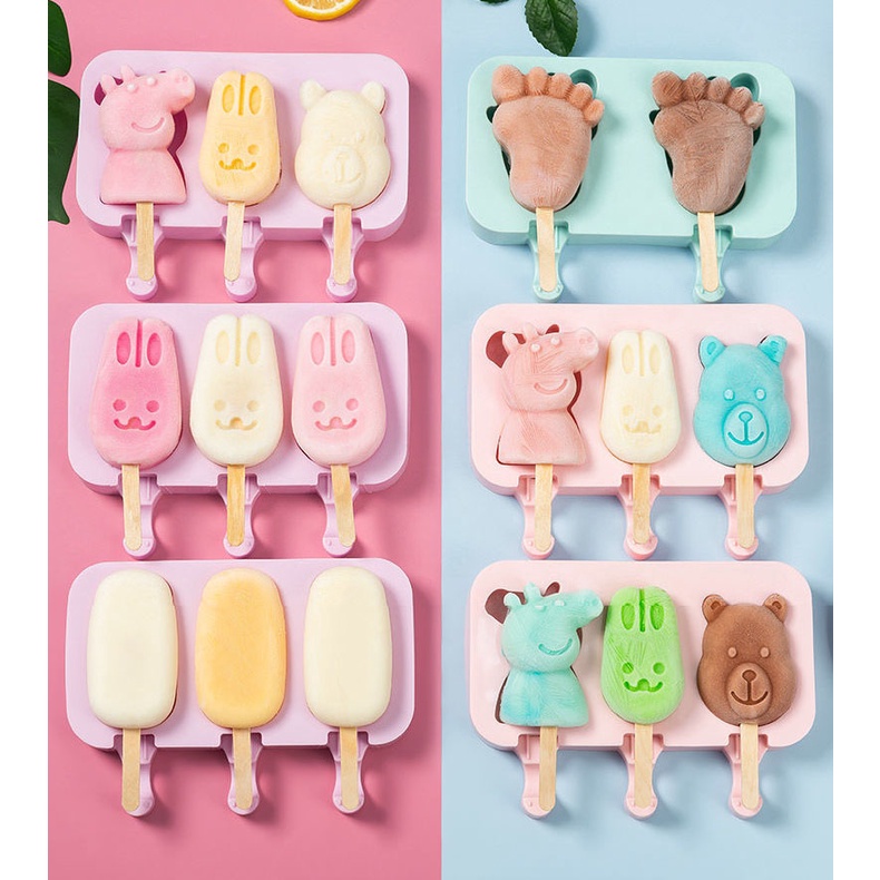 Khuôn Silicone Cấp Thực Phẩm Dùng Làm Kem Que Tại Nhà