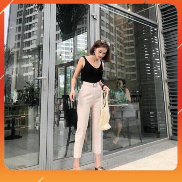 [Mã FAMAYWA giảm 10K đơn 50K] Quần Baggy Nữ lưng cao Phối Đai Siêu Sang | BigBuy360 - bigbuy360.vn