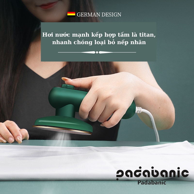 [Tiện Lợi] Bàn Là Hơi Nước Padabanic Cầm Tay Mini Nhỏ Gọn Tiện Lợi Dễ Dàng Mang Theo Khi Đi Du Lịch