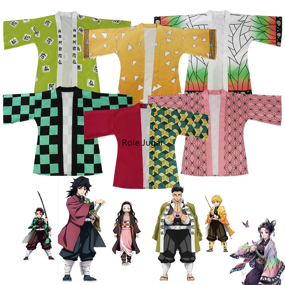 Áo Choàng Kimono Hóa Trang Nhân Vật Kimetsu No Yaiba Kamado Nezuko /Agatsuma Zenitsu Cape C23M157