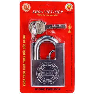 Ổ Khóa cửa treo Việt Tiệp CHỐNG CẮT 5 phân VT01502 (khóa bằng chìa)
