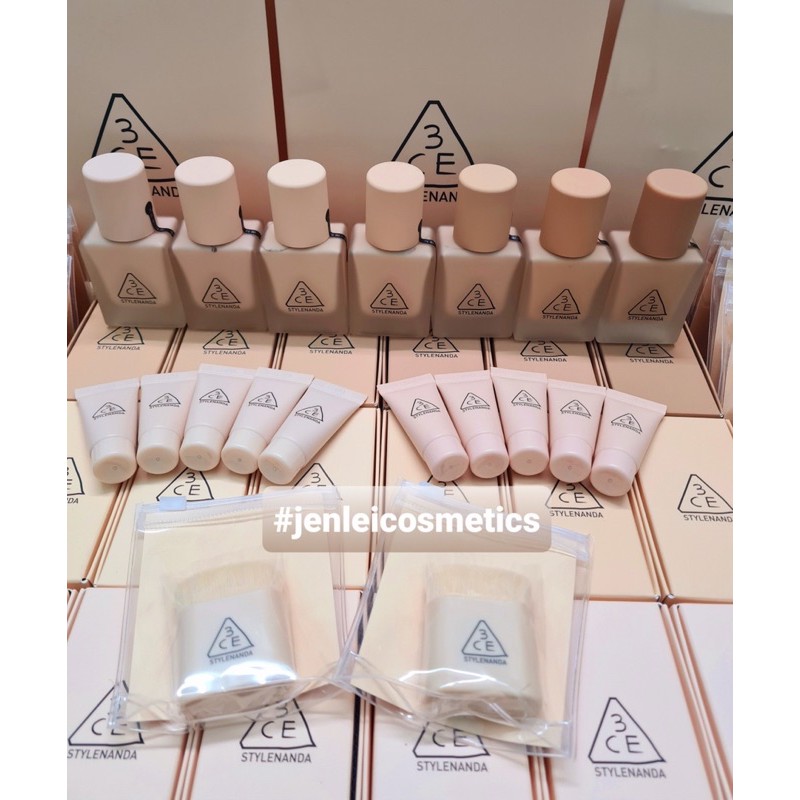 KEM NỀN SIÊU MỊN 3CE VELVET FIT FOUNDATION (TẶNG KÈM CỌ TÁN KEM NỀN)