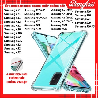 Ốp lưng Samsung Galaxy mềm trong suốt chống sốc cho A12 A02s M51 A21s A11 A31 A51 A71 M11 M21 M31 M30s S10PLUS NOT 8 S20