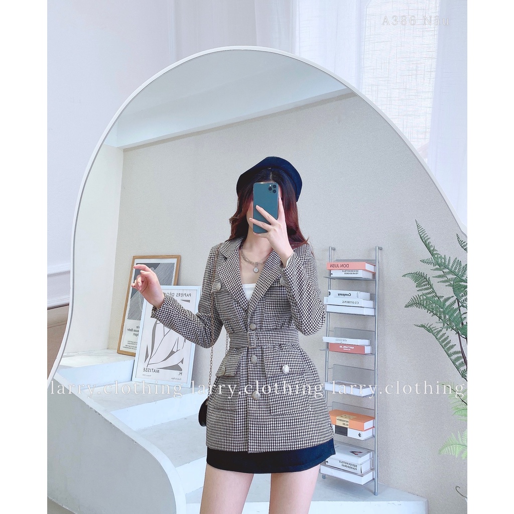 Áo Khoác Dạ A386 Thiết Kế Có Đai Kèm Form Dáng Siêu Sang by Larry Clothing