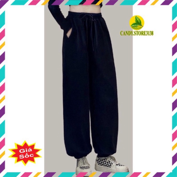 Quần Jogger Bo Ống Unisex, Quần Nỉ Thể Thao Form Rộng Trẻ Trung Thời Trang Candy.stotre3138