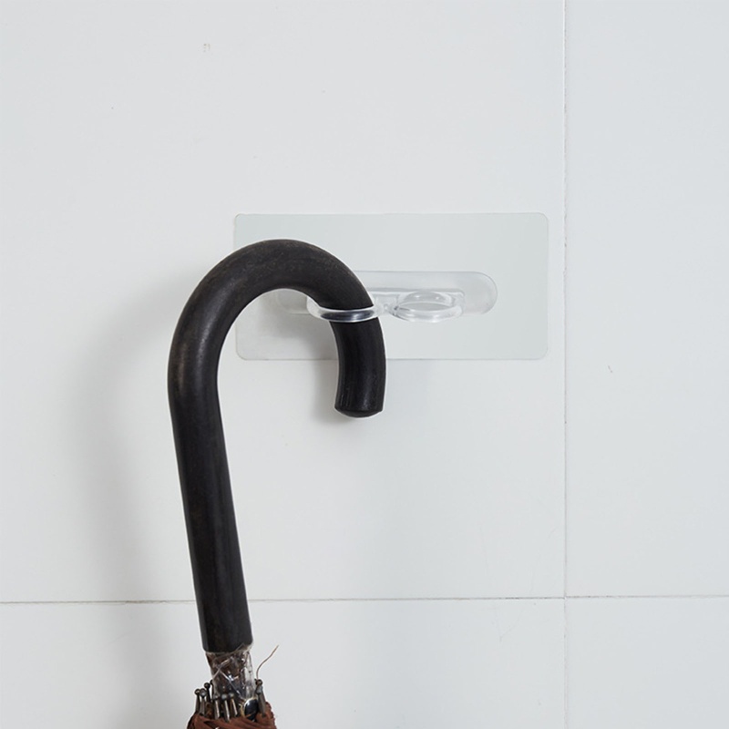 Set 2 Móc Treo Đồ Gắn Tường Nhà Tắm / Nhà Bếp Thiết Kế Hai Lỗ Sáng Tạo Dễ Lắp Đặt