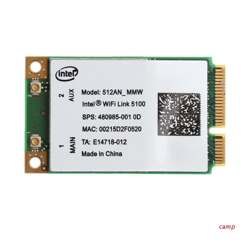 Thẻ Mạng Không Dây Intel 5100 Wifi 512an_mw 300m Mini Pci-E 2.4 / 5ghz