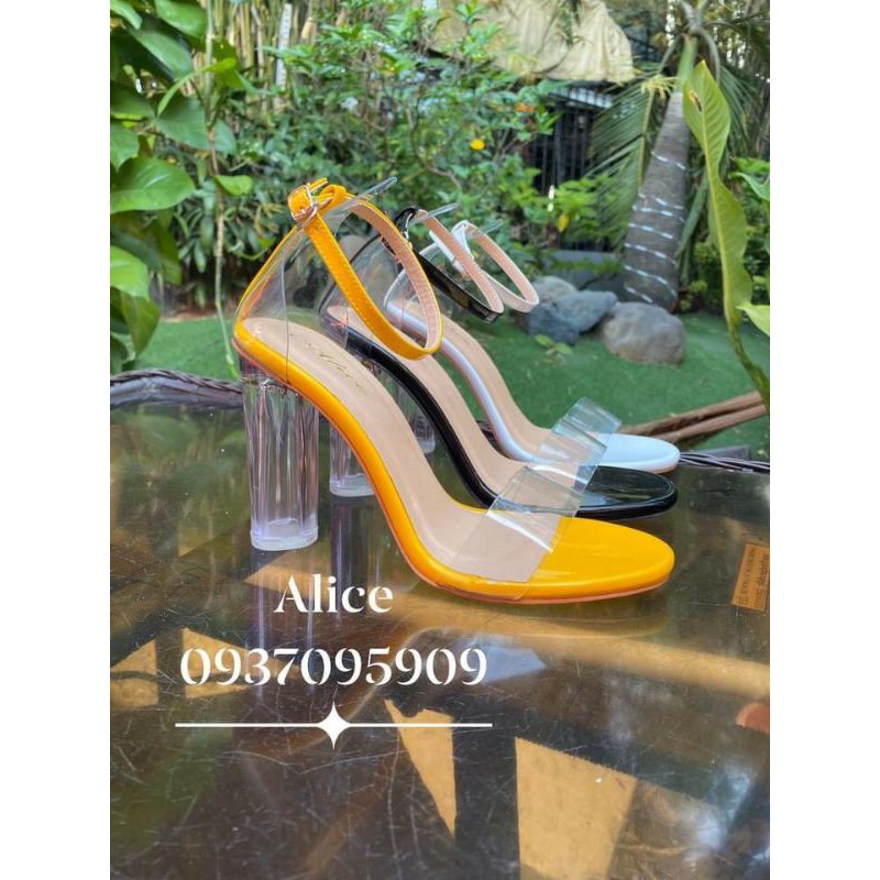 ( Hình Thật ) Sandal Quai Trong Gót Trụ 10P - Hàng VNXK Cao Cấp - Full size 34-50