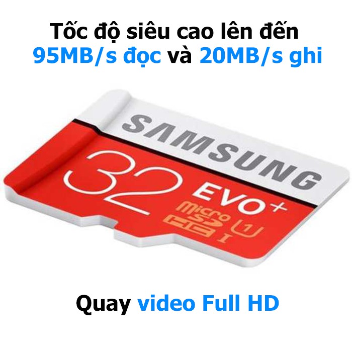 Thẻ Nhớ Micro SDHC Samsung Evo Plus Class10 100MB/s 32GB | BigBuy360 - bigbuy360.vn