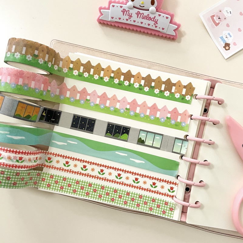 Băng keo giấy dán trang trí cửa sổ kiểu Hàn Quốc DiY