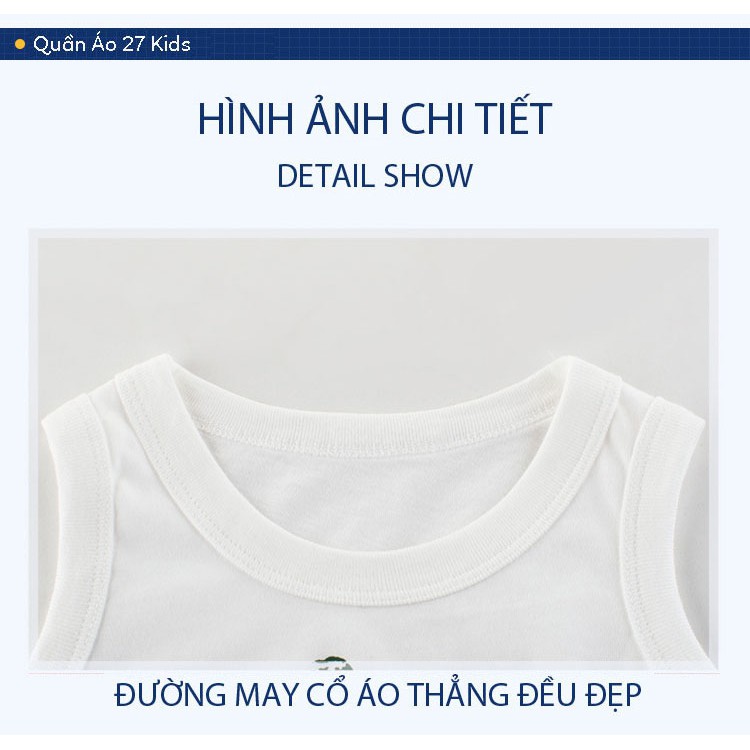 Áo Bé Trai 27Kids Áo Ba Lỗ Cho Bé In Hình Ngộ Nghĩnh Chất Liệu Cotton 004