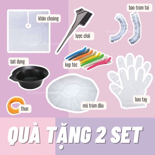 Set kem nhuộm tóc màu NÂU CHOCO không cần tẩy + tặng kèm oxi (200ml)